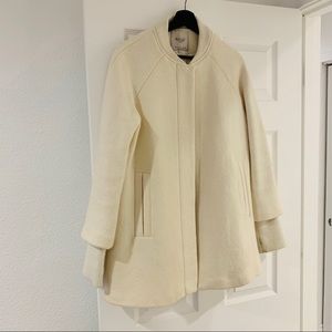 ZARA cream wool coat